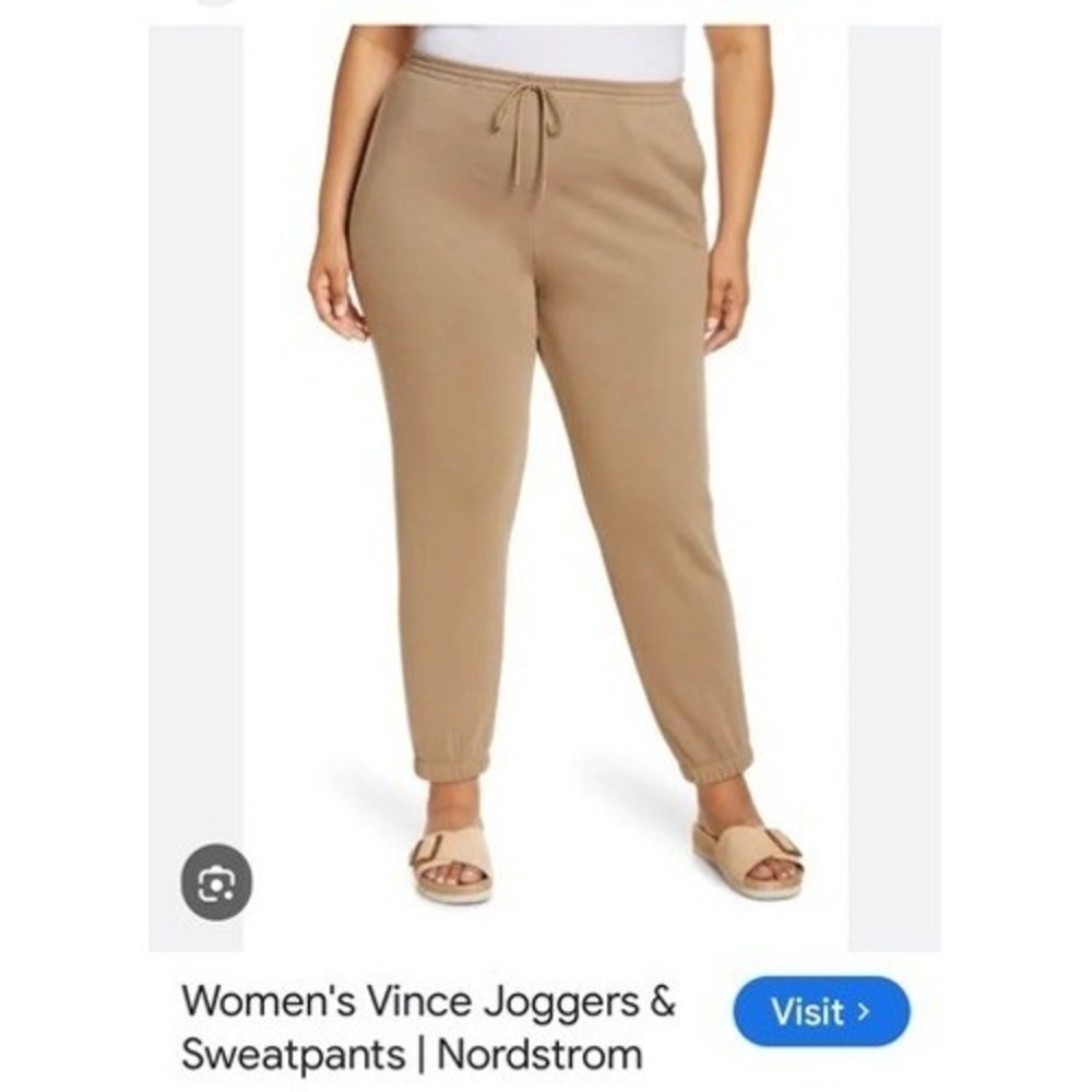 Vince Womens White cotton blend Jogger Sweatpants Plus Size 3X Drawstring‎ Waist